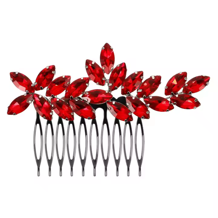 Peine del pelo de la boda peine lateral del pelo Rhinestone Headwear para las damas de honor de la novia - 1