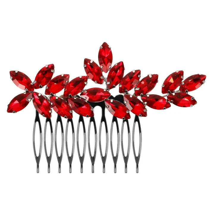 Peine del pelo de la boda peine lateral del pelo Rhinestone Headwear para las damas de honor de la novia - 1