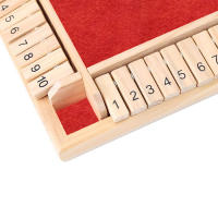 Juego De Mesa Deluxo Con Dados Para 4 Personas Juego De Cartas De Cierre De Caja Con 10 Números Para Adultos Y Familias Fiesta Club Bebida - details 6