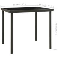 vidaXL Juego de comedor para jardín 3 piezas acero - details 7
