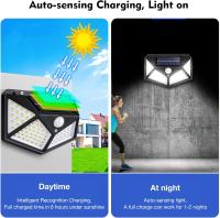 12 Pack Lámparas De Pared Solar Con 3 Modos Sensor De Movimiento Seguridad Impermeables LED 100 Para Jardín Garage Pared Solar Exterior - details 0
