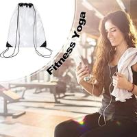 Bolsa de gimnasio transparente de 2 piezas, mochila de gimnasio transparente, mochila con cordón transparente - details 2