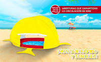 DeFieltro Tienda Playa Bebe UV 50 Protectora - Cortavientos Playa de Tiburón Divertido con Piscina - Carpa Playa Bebe Plegable y Visible - Iglu con Sombrilla y Paravientos - Fácil Instalación - details 2
