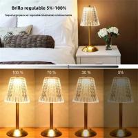 Lámpara De Mesa LED Táctil 3 Colores Recargable Por USB Luz Nocturna Sin Cable Para Decoración De Ambiente Dormitorio Lectura - details 3