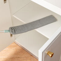 Cepillo De Limpieza Para Espacios Estrechos Y Ganchos Longitud De Mango Ajustable Cepillo De Polvo Para Limpiar Debajo De La Nevera Muebles Sofá Cama Material PP Ecológico - details 5