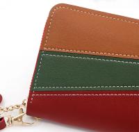 Cartera Larga Para Mujer Con Cremallera De Cuero Tres Colores Moda Monedero Bolso De Mano Con Compartimento Para Tarjetas - details 11