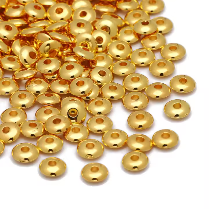 Lote De 200 Piezas De Cuentas De Accesorios Para Joyería DIY 5 6 8mm CCB Charm Spacer Beads Seed Wheel Redondas Planas Acrílicas Para Creación De Joyas - 1