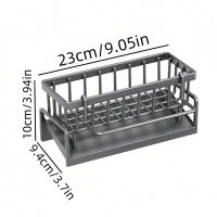 Organizador De Cocina Y Baño 1pc Rack De Almacenamiento Para Fregadero Soporte Para Esponja En Grifo De Cocina Bandeja Ordenada Para Herramientas De Cocina Y Baño - details 3