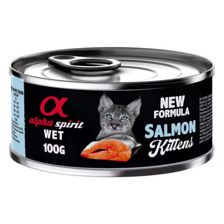 Alpha Spirit Alimento Húmedo para Gatitos sabor Salmón | 100% Natural y Sin Cereales - 1