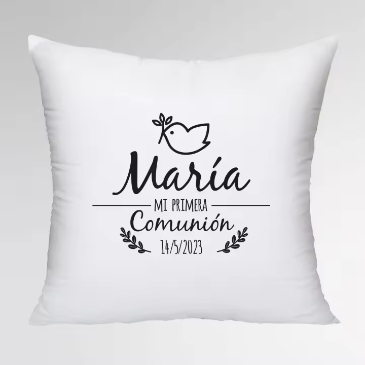 Elige Tu Regalo - Cojín Personalizado Mi Primera Comunión con Relleno Incluido - Regalos para Comunión Originales - Recordatorio de Comunión para Niño - 1