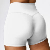 Shorts De Yoga Para Mujer Cintura Alta Levantamiento De Glúteos Ajuste Slim Fitness Running Transpirables 3 Puntos - details 5