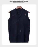 Suéter De Casual Para Hombre Chaqueta Sin Mangas Gruesa Para Otoño E Invierno Suéter De Lana Técnica Estilo Inteligente Con Patrón Geométrico - details 13