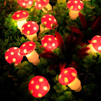 Luz De Hongo LED Rojo Para Decoración De Navidad Y Hogar Operada Con Batería Cadena De Luces De Hadas Para Cocina Y Habitaciones - details 1