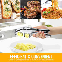 Nueva Presa De Ajo En Acero Inoxidable 2 En 1 Picadora Y Molinillo Doble Función Herramienta De Squeezer Manual Para Cocina Gadgets De Cocina - details 2