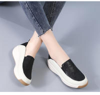 Zapatos Deportivos Casuales Para Mujer Con Suela Gruesa Talla plus 43 Cuero Genuino Transpirable Ligeros Moda Zapatos Para Caminar - details 13