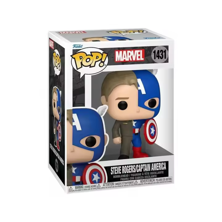 Funko Pop Marvel Figura Steve Rogers y Capitán América Juguetes - 1