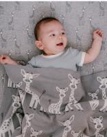 Manta de punto de elefante y jirafa, estilo Ins sencillo, para bebé, para primavera y otoño, para bebé - details 5