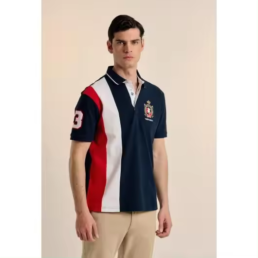 Polo Valecuatro tricolor escudo azul marino - 1