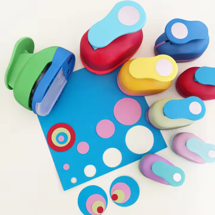 Pulverizador Circular Aleatorio De Colores Para Scrapbooking Y Corte De Papel 8/16/25/38mm Herramienta De Enrase DIY - 1