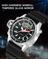 Reloj Deportivo Para Hombre SANDA Cuarzo Digital Resistente Al Agua Con Alarma Y Pantalla Dual Reloj Masculino De Moda Casual Material De Correa Resina Display LED Y Digital - details 1