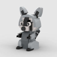 Bloques De Construcción Pequeños Y Creativos En Forma De Zorro MOC Anime Educativo Modelo Araiguma Juguete Para Niños Regalo De Navidad - details 5
