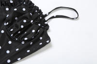 Vestido Clásico De Moda Para Mujer Kliou Point Con Tirantes Spaghetti Y Corte Trasero Sin Espalda Ajustado a La Figura Traje De Moda Para Mujer De Verano - details 5