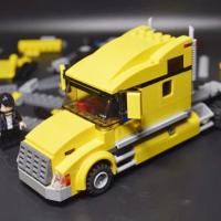 Truck Modelo Amarillo De La Serie Ciudad Bloques De Construcción Para Niños Juguetes Técnicos Rompecabezas Regalos Educativos - details 2