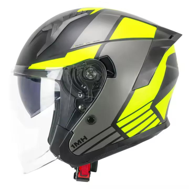 Casco Jet SKA-P 1MHG Jedi SportNegro Amarillo Fluorescente Mate - 1