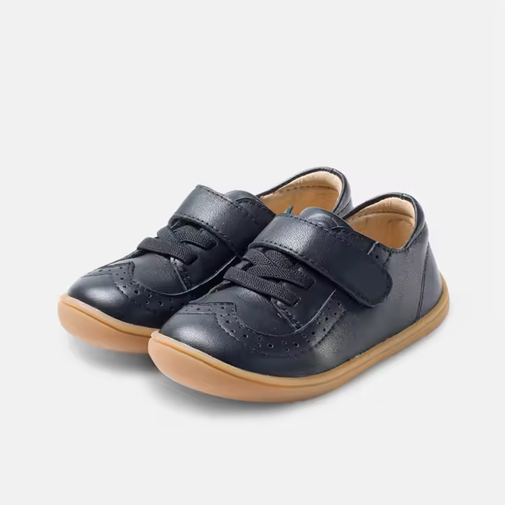 Zapatos Arreglados Respetuosos Bebé Negros Piel Littlebluelamb - 1