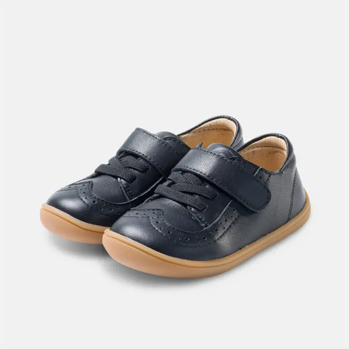 Zapatos Arreglados Respetuosos Bebé Negros Piel Littlebluelamb - 1