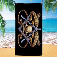 Toalla De Playa Microfibra Masonic Icons 1PC Toalla De Baño Súper Absorbente Secado Rápido Para Niños Y Adultos Unisex Toalla De Camping Piscina - details 12