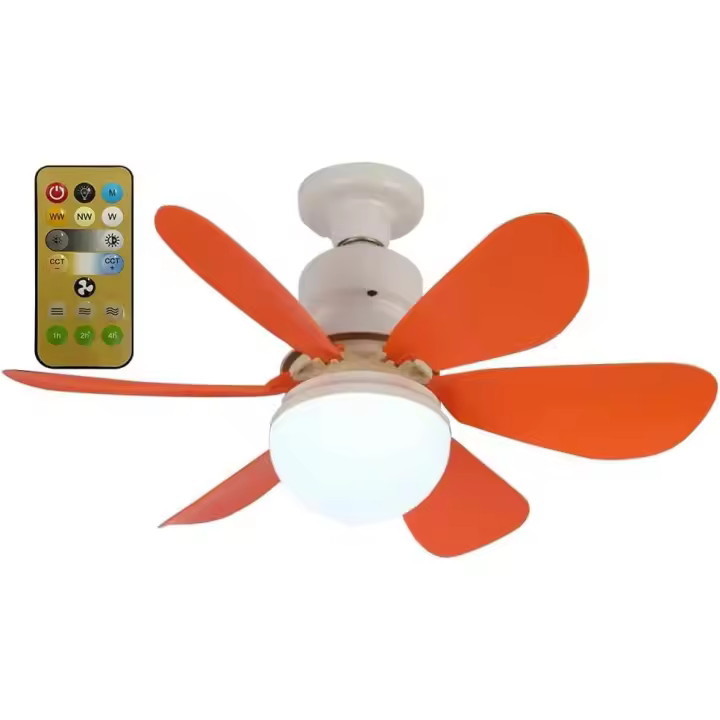 Ventiladores de techo con Luces y control remoto, ventilador de Techo de 30 W con Luz regulable, ventilador de techo Silencioso Aspas de 6, 3 temperaturas de color, 3 velocidades - 1