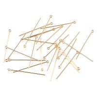 Pares De Clavos De Cabeza Redonda Y Plana De Oro Puro 14K Para La Creación De Joyas Pendientes Encuentros De Joyería - details 2