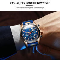 Reloj De Pulsera De Cuarzo LIGE Para Hombre De Lujo Deportivo Y Militar Resistente Al Agua Con Bandas De Silicona Y Manos Luminosas - details 1