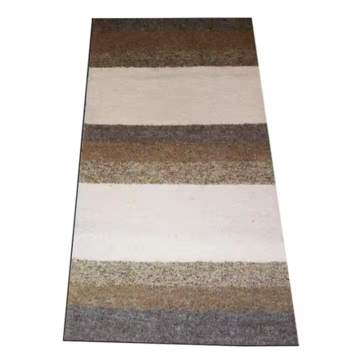 Alfombra artesana pelo normal 70% algodon   60x120 crudo marron (caja 2 unidades) - 1