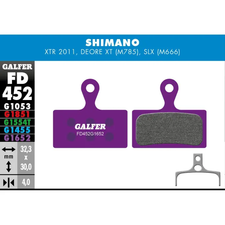 PASTILLAS FRENO GALFER DISCO E-BIKE BRAKE PADS SHIMANO XTR - SLX - 1