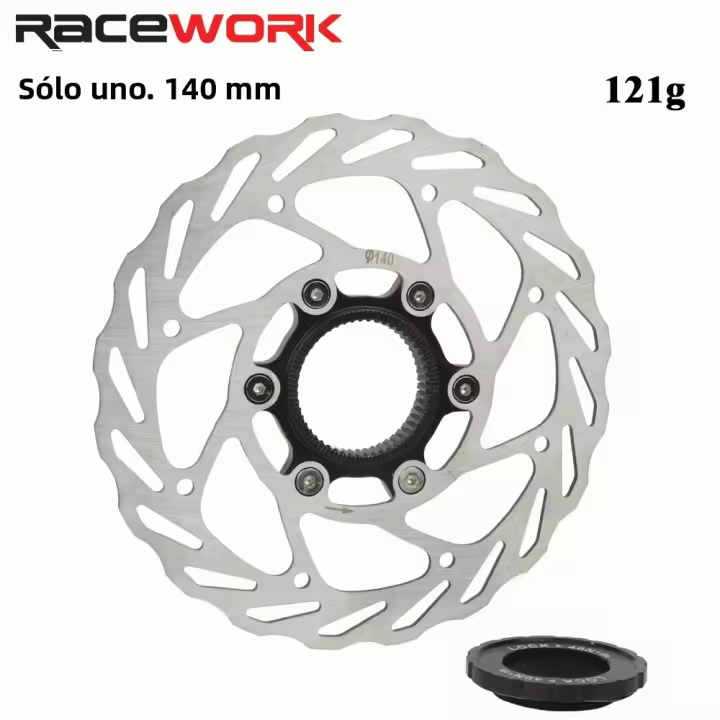 RACEWORK Disco De Freno De Discusión Para Bicicleta MTB Y Carretera 140mm 160mm 180mm Con Anillo De Bloqueo Hollow Cooling - 1