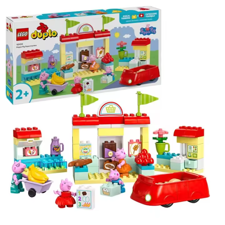 LEGO DUPLO IP 2 2024 Pink 10434 Supermercado de Peppa Pig contiene 70 piezas - edad a partir de 2+ años 24L10434 - 1