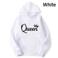 Sudadera De Capucha Largo Manga Para Mujer Estampado Rey Y Reina Casual Streetwear Para Pareja Otoño E Invierno - details 2