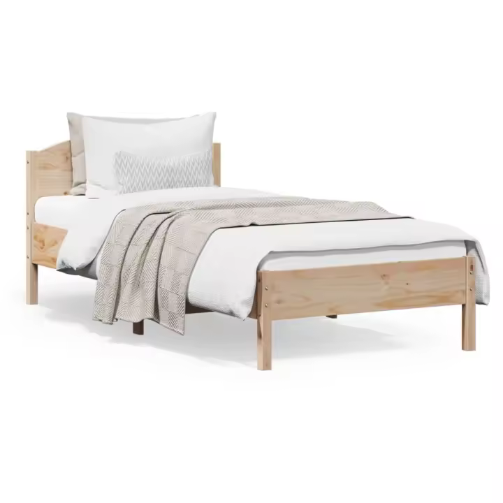 Estructura de cama sin colchón Madera de Pino 90x200 cm - 1
