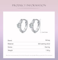 Zenyth-pendientes de Plata de Primera Ley y circón para Mujer, Aretes Pequeños, Plata esterlina 925, Circonia cúbica, zirconia, surrounded, zirconite, zirconite, Delicado de Fashion - details 3