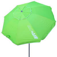 Aktive - Sombrilla playa antiviento 180 cm, 200 cm o 220 cm, Max Air, verde, forma octogonal, poliéster con protección UV50 y revestimiento plateado, 8 varillas fibra de vidrio, mástil inclinable Ø28/32 mm, incluye funda con asa, con ventilación superior - details 0