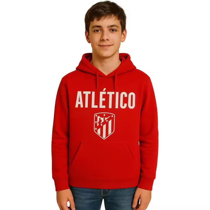 Sudadera Atlético de Madrid Roja con Capucha – Unisex – Producto Oficial - 1