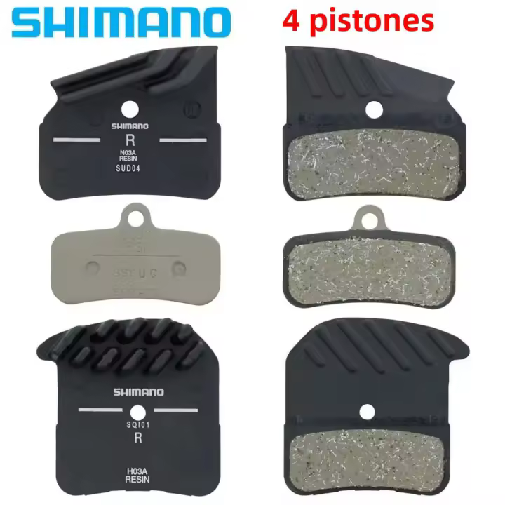 2Pares 4pcs Frenos De Disco De Bicicleta SHIMANO MTB 4 Pistones H03A/N03A/D03S Compatibles Con M9120 M8120 M7120 - 1