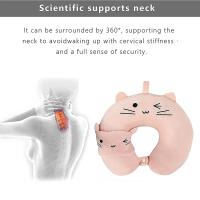 Almohada De Viaje Portátil Para Adultos Y Niños Soporte De Cuello Cómodo Para Dormir Mientras Se Viaja Y Acampa Forma U Microfibra Poliéster / Algodón - details 6