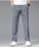 Pantalones Casuales Ultrafinos Para Hombre Verano Algodón De Seda Con Elasticidad Alta Secado Rápido Pantalones Rectos Negocios Estilo Coreano - details 8