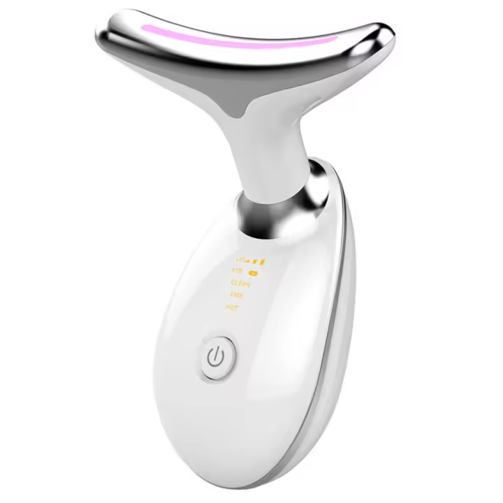 Máscara Facial Eléctrica 2025: 7 Modos (Calor 45 °C + Microcorrientes) + 7 Luces LED Terapéuticas | Lifting Facial/Cuello Anti-Flácidos y Arrugas | Cabeza Intercambiable, Resistente IPX5, 120 Min Duración | Incluye Gel + 2 Cabezales GRATIS | - 1