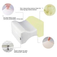 Cojín De Memoria Para Piernas Con Capa De Aire Concava Almohada Para Rodilla De Espuma De Memoria Suave Y Rebound Lento Material De Poliéster 100% - details 0