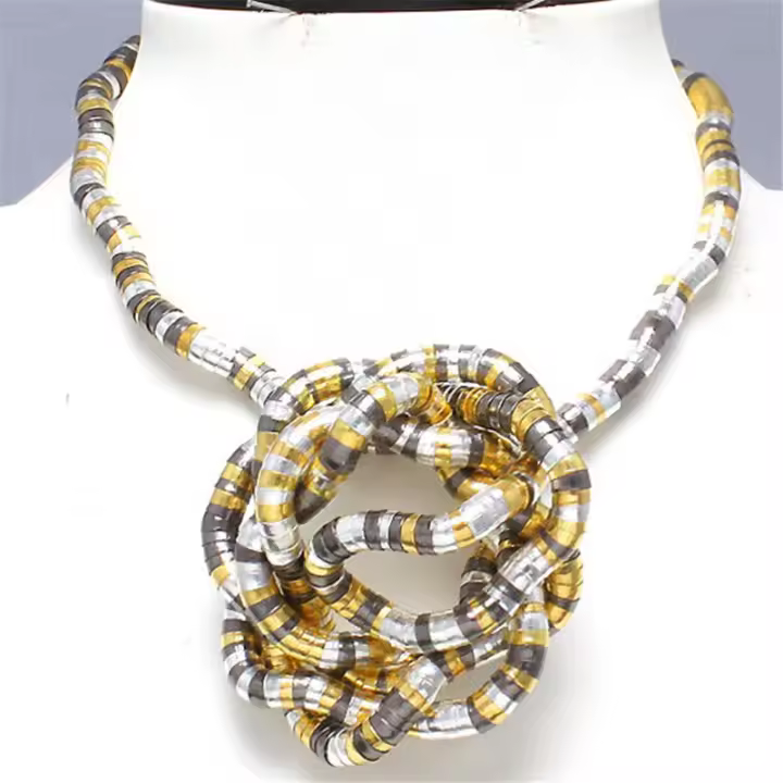 Collar De Serpiente Flexible De Hierro 90cm 5mm 12 Colores Disponibles Collar De Moda Casual Unisex Para Fiestas - 1