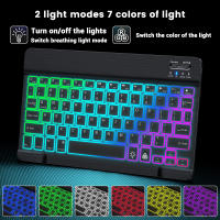 Teclado Y Ratón Bluetooth Retroiluminado Para iPad IOS Android Windows 10 Pulgadas Compatible Con Tablets Y Computadoras - details 4